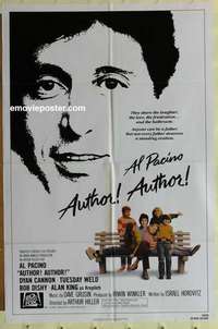 b127 AUTHOR! AUTHOR! one-sheet movie poster '82 Al Pacino, Dyan Cannon