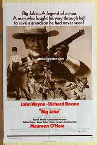 b218 BIG JAKE style B one-sheet movie poster '71 John Wayne, Richard Boone