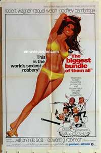 b229 BIGGEST BUNDLE OF THEM ALL one-sheet movie poster '68 Raquel Welch