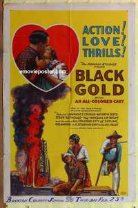 b237 BLACK GOLD one-sheet movie poster '27 Norman all-black epic!