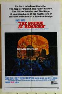 b292 BRIDGE AT REMAGEN int'l style B one-sheet movie poster '69 George Segal