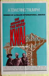 b293 BRIDGE ON THE RIVER KWAI one-sheet movie poster R72 William Holden