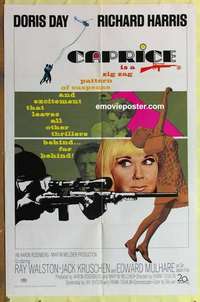 b337 CAPRICE one-sheet movie poster '67 Doris Day, Richard Harris