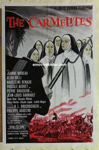 b342 CARMELITES one-sheet movie poster '60 Jeanne Moreau, Alida Valli