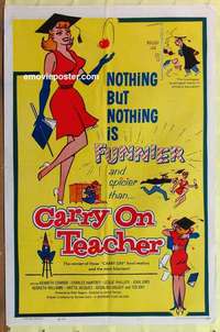 b352 CARRY ON TEACHER one-sheet movie poster '62 English school sex!