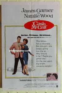 b353 CASH McCALL one-sheet movie poster '60 James Garner, Natalie Wood