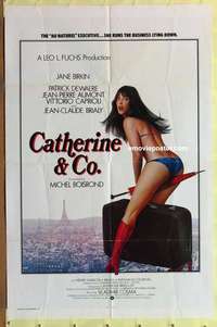 b361 CATHERINE & CO int'l one-sheet movie poster '75 sexy French Jane Birkin!