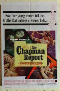 b370 CHAPMAN REPORT int'l one-sheet movie poster '62 Jane Fonda, Zimbalist