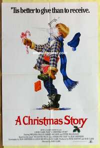 b387 CHRISTMAS STORY int'l one-sheet movie poster '83 rare alternate art!