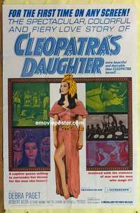 b400 CLEOPATRA'S DAUGHTER one-sheet movie poster '63 sexy Debra Paget!