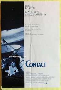 b429 CONTACT DS advance one-sheet movie poster '97 Jodie Foster, sci-fi