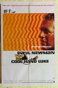 b433 COOL HAND LUKE one-sheet movie poster '67 Paul Newman classic!