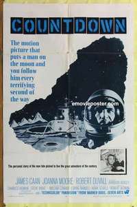 b440 COUNTDOWN one-sheet movie poster '68 Robert Altman, James Caan