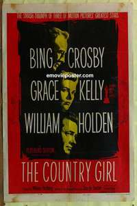 b444 COUNTRY GIRL one-sheet movie poster R59 Grace Kelly, Bing Crosby