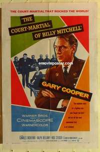 b445 COURT-MARTIAL OF BILLY MITCHELL one-sheet movie poster '56 Gary Cooper