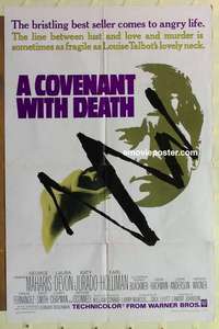 b447 COVENANT WITH DEATH one-sheet movie poster '67 George Maharis