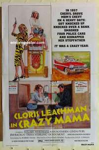 b451 CRAZY MAMA one-sheet movie poster '75 Jonathan Demme