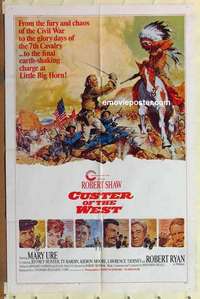 b464 CUSTER OF THE WEST one-sheet movie poster '68 Rob Shaw, Civil War!