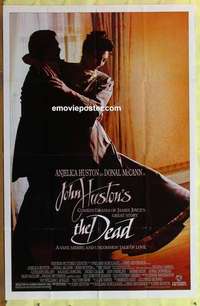 b497 DEAD one-sheet movie poster '87 Anjelica & John Huston!