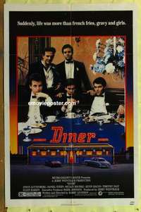 b538 DINER one-sheet movie poster '82 Barry Levinson, Guttenberg, Rourke