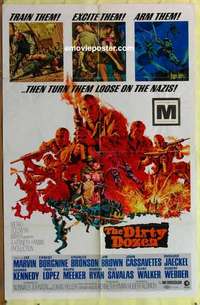 b541 DIRTY DOZEN one-sheet movie poster '67 Charles Bronson, Jim Brown