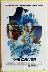 b573 DRIVER one-sheet movie poster '78 Walter Hill, Ryan O'Neal