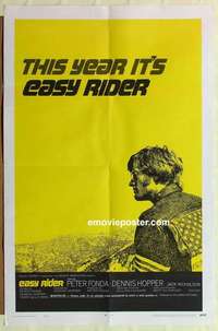 b587 EASY RIDER style C one-sheet movie poster '69 Peter Fonda, Dennis Hopper