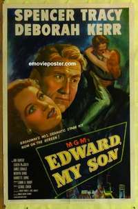 b589 EDWARD MY SON one-sheet movie poster '49 Spencer Tracy, Deborah Kerr