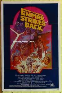 b602 EMPIRE STRIKES BACK 1sh movie poster R82 George Lucas classic!