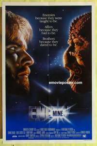 b606 ENEMY MINE one-sheet movie poster '85 Dennis Quaid, Wolfgang Petersen