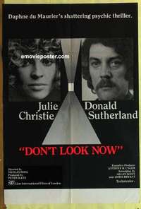 b560 DON'T LOOK NOW English one-sheet movie poster '74 Nicholas Roeg