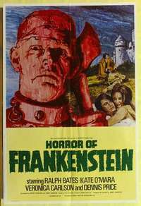 b892 HORROR OF FRANKENSTEIN English one-sheet movie poster '71 Hammer