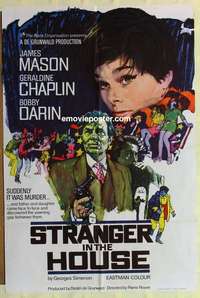 b435 COP-OUT English one-sheet movie poster '68 James Mason, Chaplin