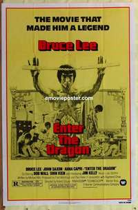 b612 ENTER THE DRAGON one-sheet movie poster R79 Bruce Lee classic!