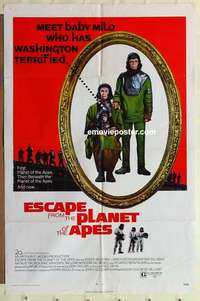 b617 ESCAPE FROM THE PLANET OF THE APES one-sheet movie poster '71 McDowall