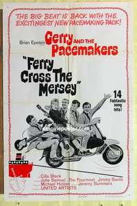 b658 FERRY CROSS THE MERSEY one-sheet movie poster '65 rock 'n' roll!
