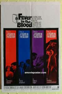 b660 FEVER IN THE BLOOD one-sheet movie poster '61 Angie Dickinson