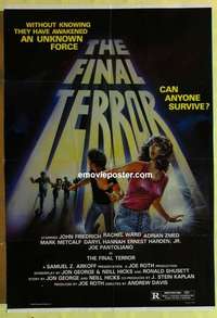 b663 FINAL TERROR one-sheet movie poster '83 Adrian Zmed, John Friedrich