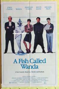 b670 FISH CALLED WANDA one-sheet movie poster '88 John Cleese, Curtis