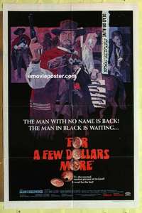 b687 FOR A FEW DOLLARS MORE one-sheet movie poster '67 Clint Eastwood