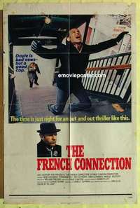b710 FRENCH CONNECTION int'l one-sheet movie poster '71 Gene Hackman