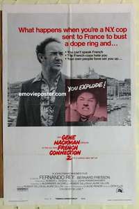 b712 FRENCH CONNECTION 2 style C one-sheet movie poster '75 Gene Hackman