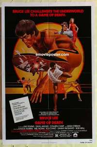b740 GAME OF DEATH one-sheet movie poster '79 Bruce Lee, Bob Gleason art!