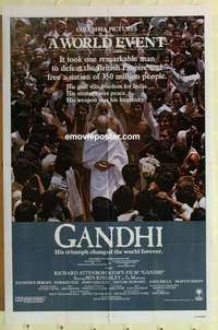 b741 GANDHI one-sheet movie poster '82 Ben Kingsley, Richard Attenborough
