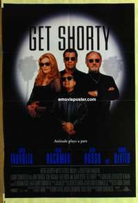 b746 GET SHORTY one-sheet movie poster '95 John Travolta, DeVito, Hackman