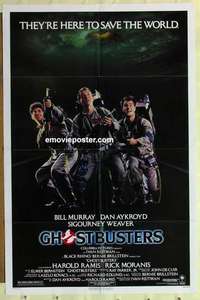b750 GHOSTBUSTERS one-sheet movie poster '84 Bill Murray, Dan Aykroyd