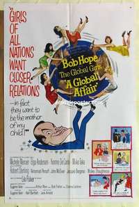 b766 GLOBAL AFFAIR one-sheet movie poster '64 Bob Hope, Yvonne De Carlo