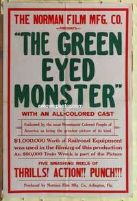 b814 GREEN EYED MONSTER one-sheet movie poster '19 all-black cast!