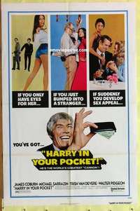 b848 HARRY IN YOUR POCKET one-sheet movie poster '73 Coburn, Van Devere
