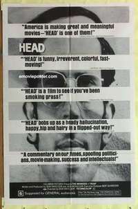 b853 HEAD style C one-sheet movie poster '68 The Monkees, Jack Nicholson